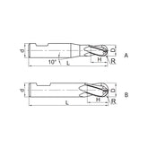 Solid carbide milling Ball nose cutter long shank High-performance machining EPM-4BL-W - Makotools Industrial Supply Tools for Metal Cutting